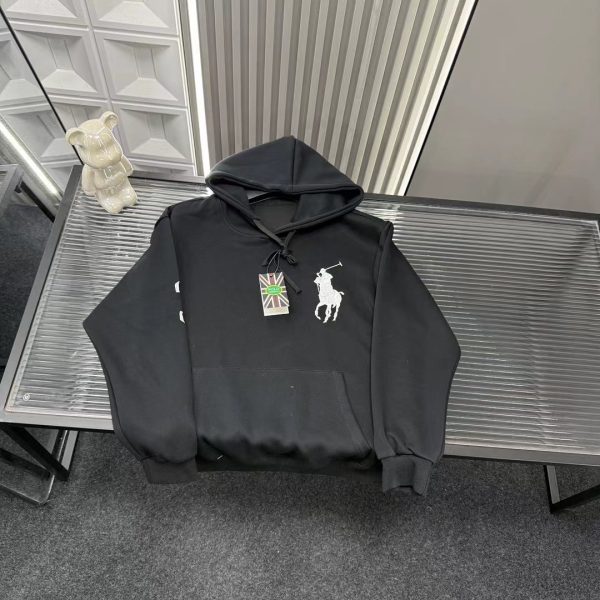 Luxury Ralph Lauren Sweatshirts Black Embroidered Luxury