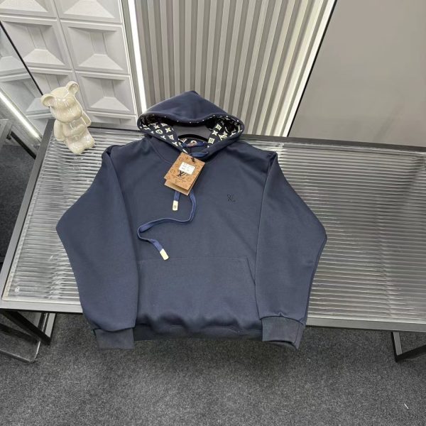 Best Selling Louis Vuitton Sweatshirts Navy Embroidered Collection