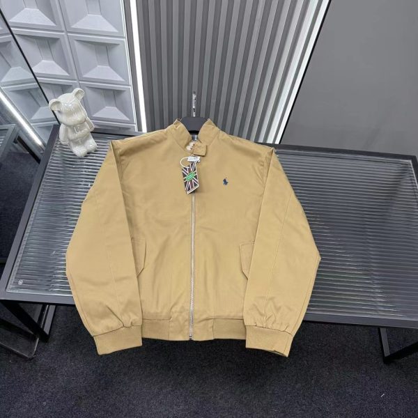 Best Selling Ralph Lauren Coat Khaki Embroidered Luxury