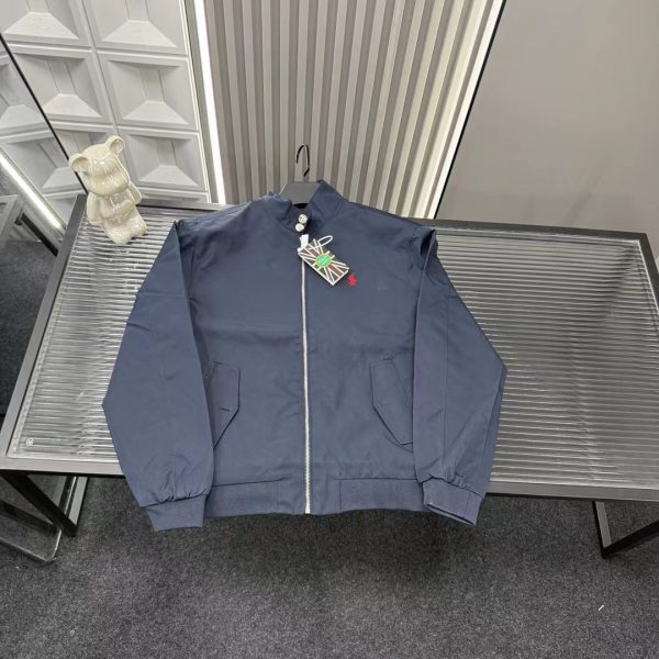 Luxury Ralph Lauren Coat Navy Embroidered Luxury