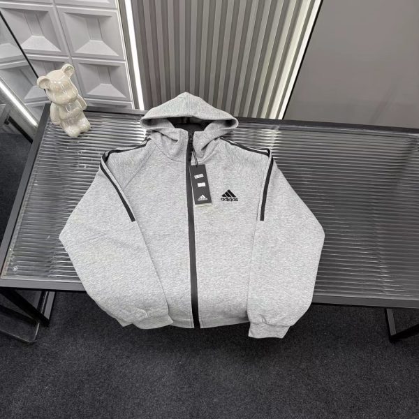 Best Selling Adidas Coat Gray Embroidered Collection