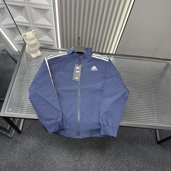Premium Quality Adidas Coat Navy Logo Luxury