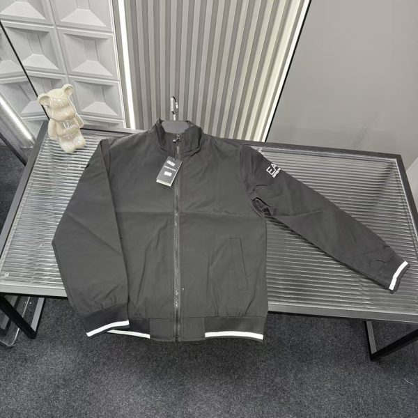 Premium Quality Armani Coat Black Embroidered Collection