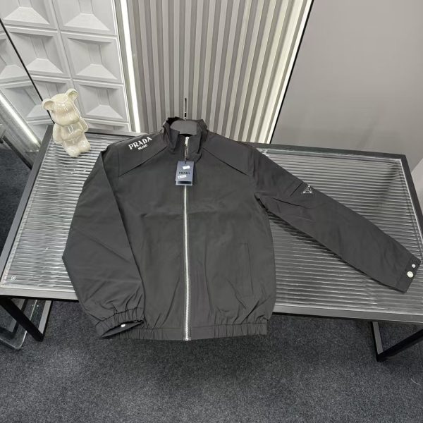 High Quality Prada Coat Black Style
