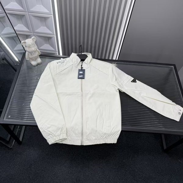 High Quality Prada Coat White Style