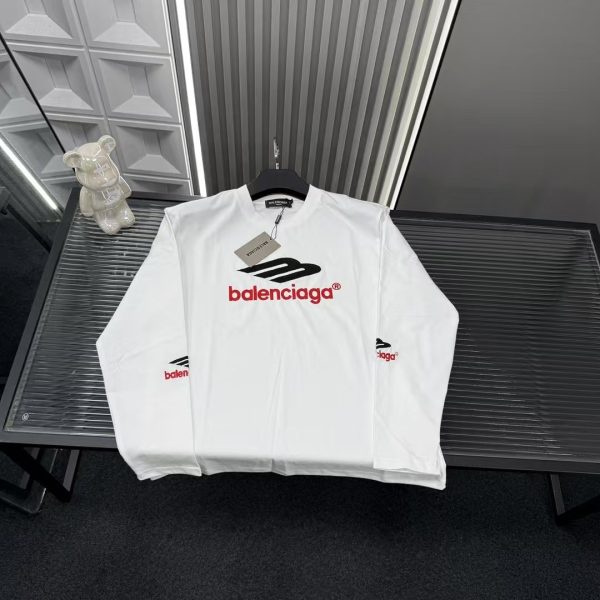 Best Selling Balenciaga Long Sleeves White Embroidered Collection