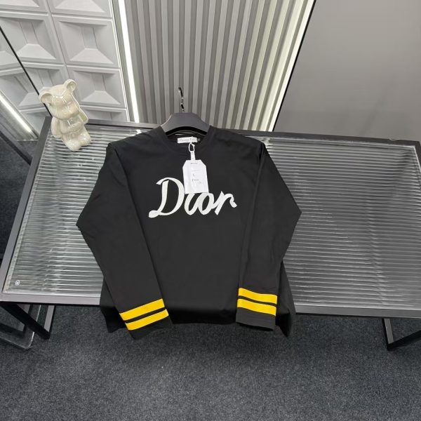 Luxury Dior Long Sleeves Black Print Collection