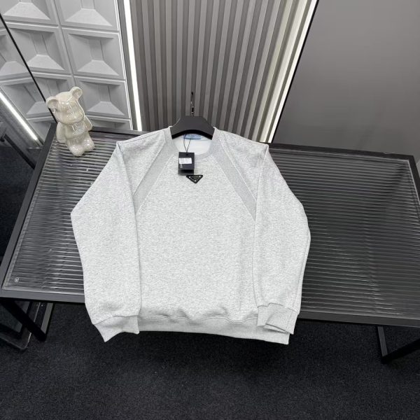 Luxury Prada Sweatshirts Gray Luxury