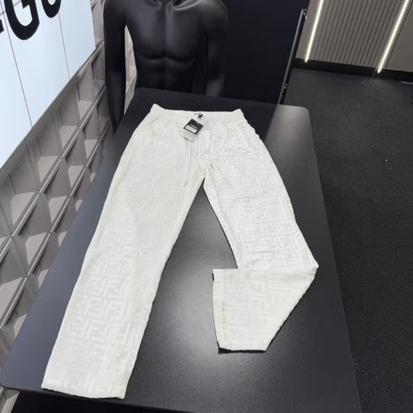 Premium Fendi Trousers White Casual Luxury
