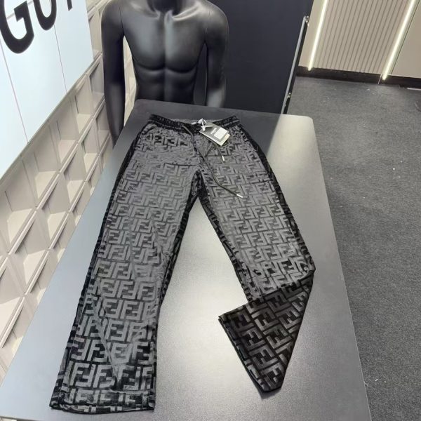 Premium Quality Fendi Trousers Black Casual Style