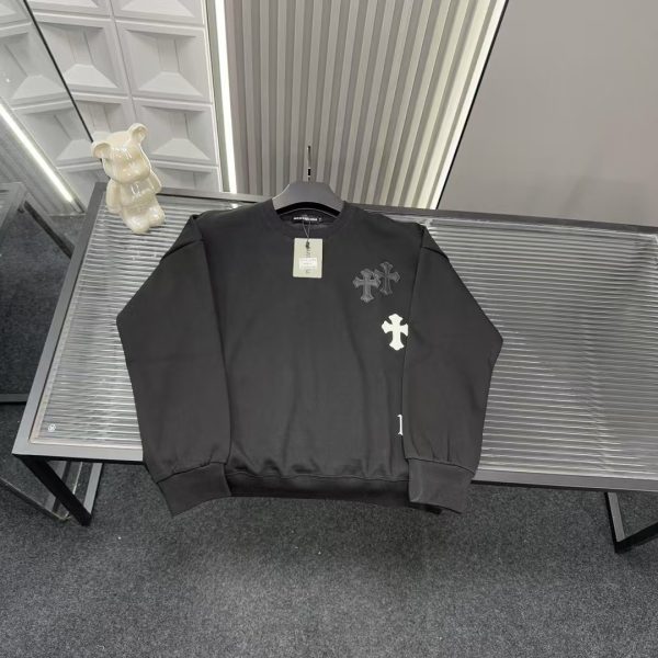 Premium Chrome Hearts Long Sleeves Black Embroidered Collection