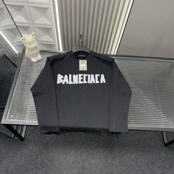 Best Selling Balenciaga Long Sleeves Black Print Style