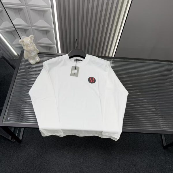 High Quality Lululemon Long Sleeves White Logo Collection