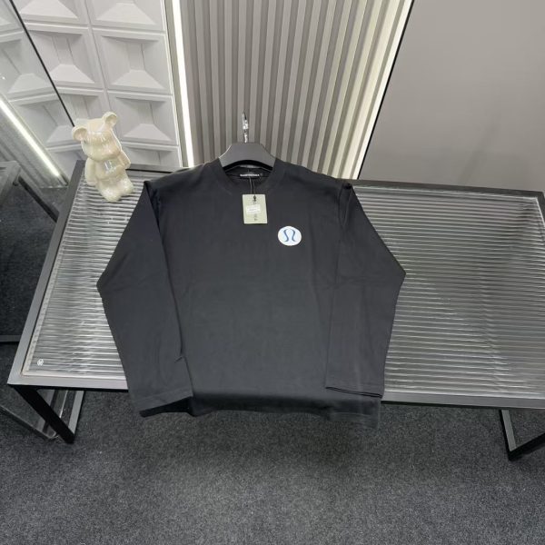 Premium Quality Lululemon Long Sleeves Black Logo Style