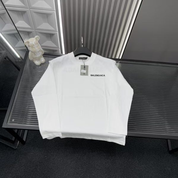 Premium Balenciaga Long Sleeves White Embroidered Style
