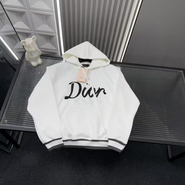 Luxury Dior Sweatshirts White Embroidered Luxury