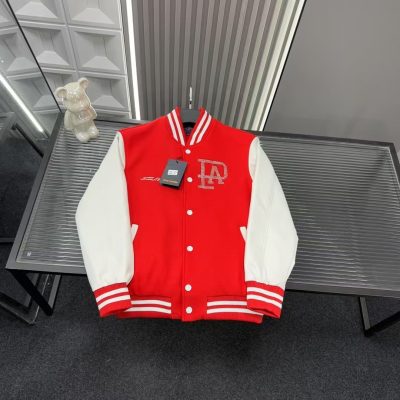 Premium Quality Louis Vuitton Jackets Red Rhinestone Collection
