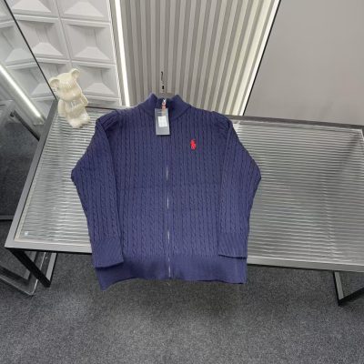 Luxury Ralph Lauren Jackets Navy Knit Embroidered Collection