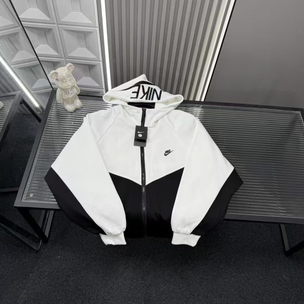 High Quality Nike Coat Black Patchwork Luxury