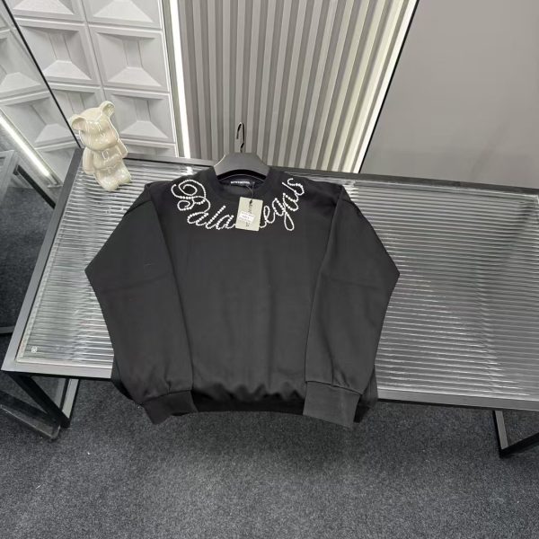 Premium Quality Balenciaga Sweatshirts Black Logo Luxury