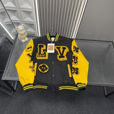 Premium Quality Louis Vuitton Jackets Black Patchwork Luxury