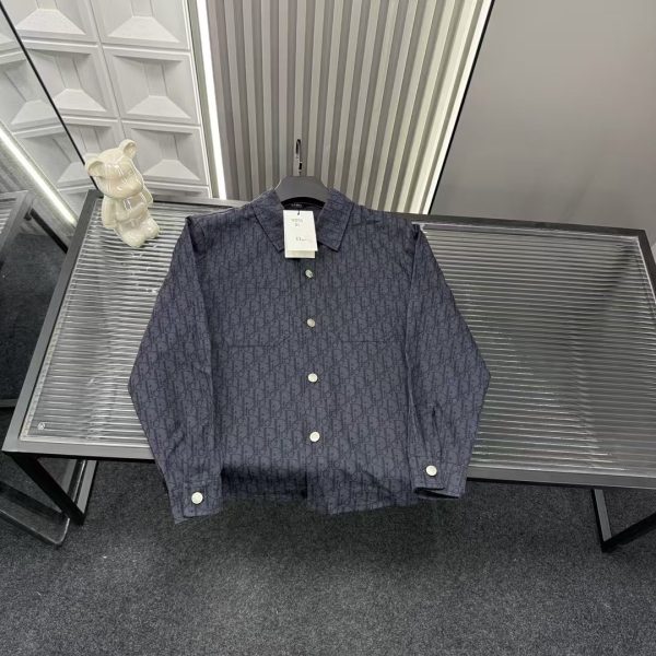 Best Selling Dior Coat Navy Monogram Luxury
