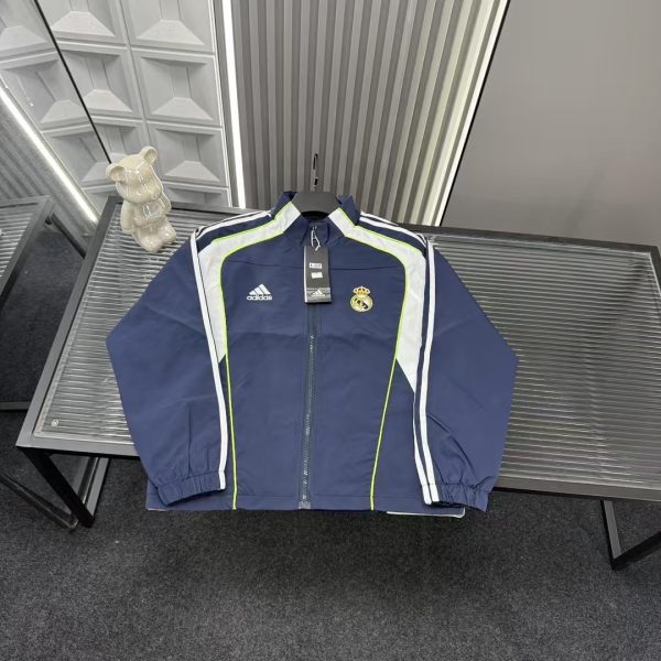 Premium Balenciaga Coats Navy Patchwork Style
