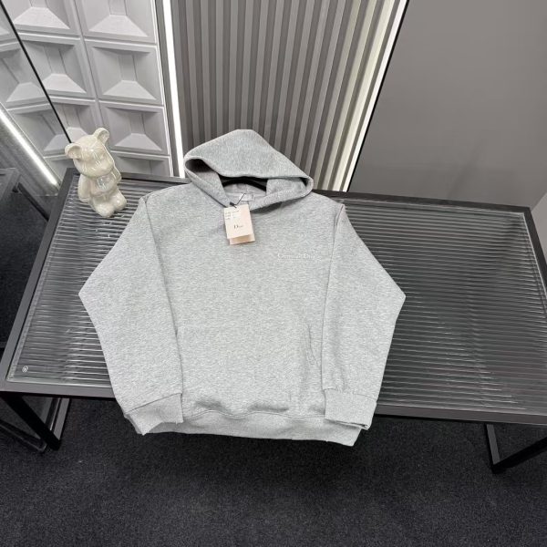 High Quality Dior Sweatshirts Gray Logo Luxury