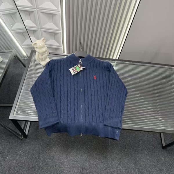 Luxury Ralph Lauren Jackets Navy Knit Embroidered Collection