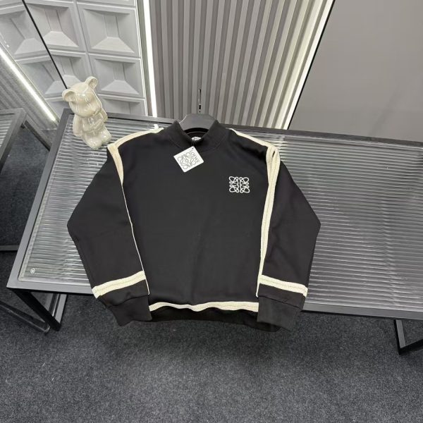 Best Selling Loewe Sweatshirts Black Embroidered Luxury