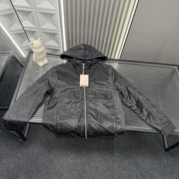 Best Selling Dior Coat Black Patchwork Style