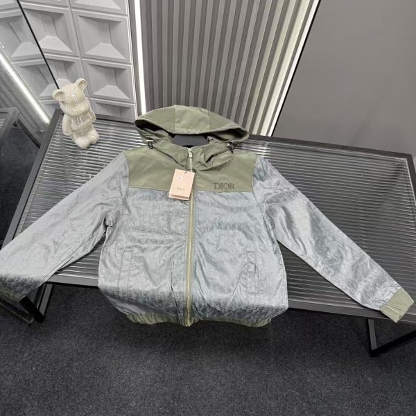 Best Selling Dior Coat Gray Patchwork Style