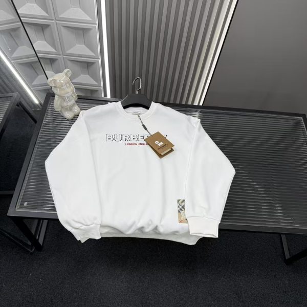 Premium Burberry Sweatshirts White Embroidered Luxury