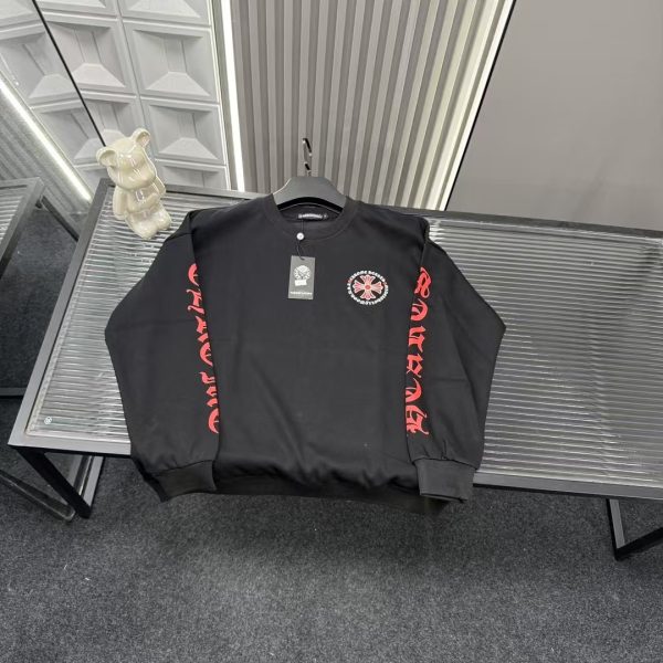 High Quality Chrome Hearts Sweatshirts Black Logo Style