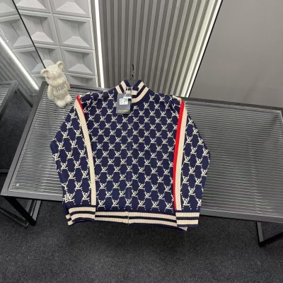 Best Selling Louis Vuitton Coat Navy Monogram Style