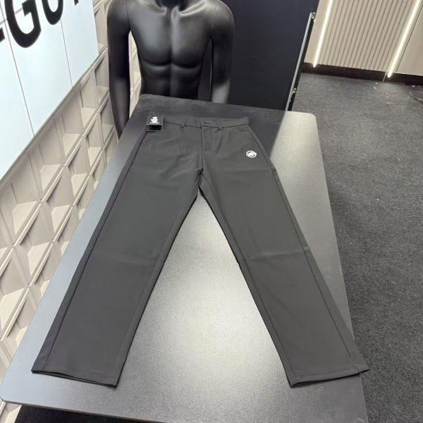 Luxury Mammoth Trousers Black Silk Logo Luxury