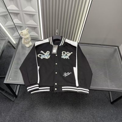 Best Selling Louis Vuitton Jackets Black Embroidered Luxury