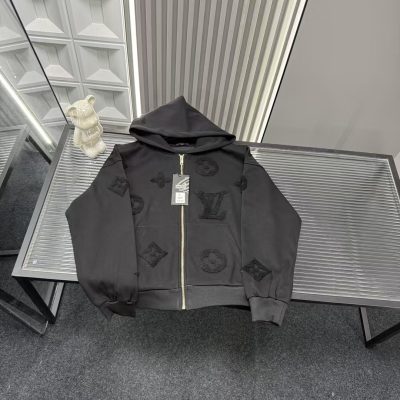 High Quality Louis Vuitton Jackets Black Monogram Style