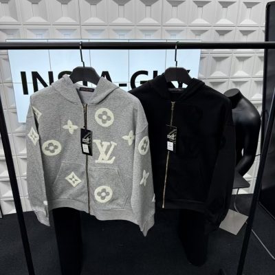 Premium Quality Louis Vuitton Jackets Black Monogram Collection