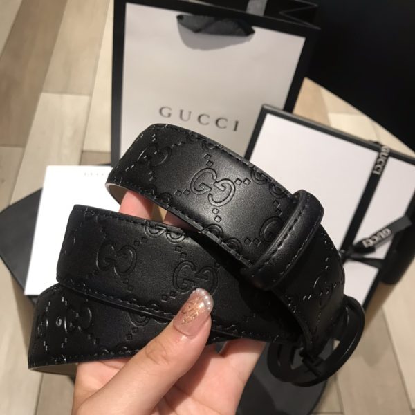 Best Selling Gucci Belt Black Cowhide Classic Luxury