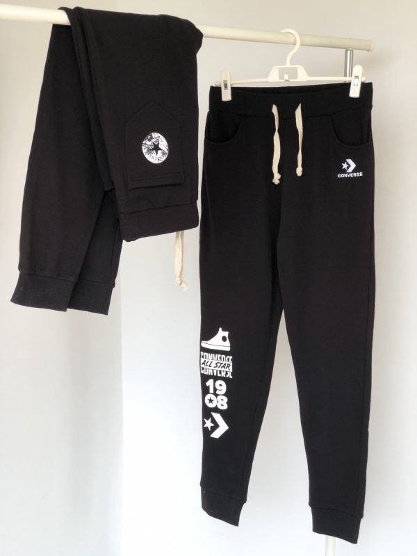 Best Selling Converse Sweatpants Black Cotton Embroidered Luxury