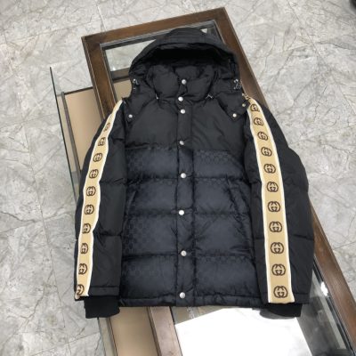Best Selling Gucci Coats Black Nylon Logo Style