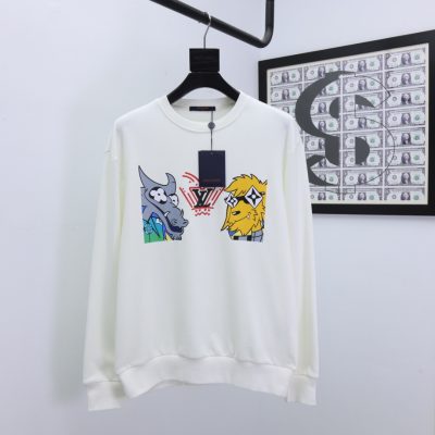 Premium Louis Vuitton Hoodie Black Cotton Classic Collection