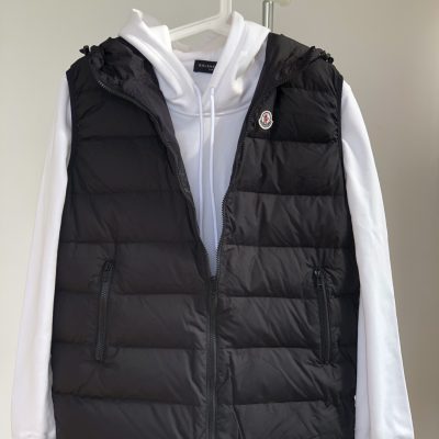 Premium Moncler Vest Black Satin Luxury