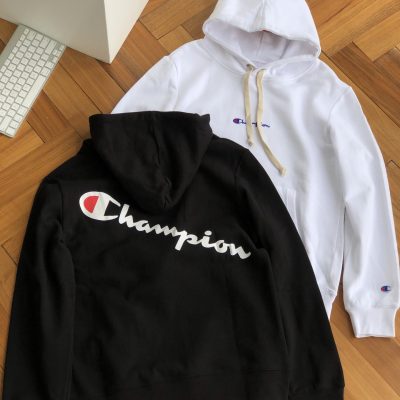 Best Selling Champion Sweatshirts Black Cotton Logo Collection