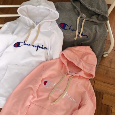 Premium Quality Champion Sweatshirts Yellow Cotton Embroidered Luxury