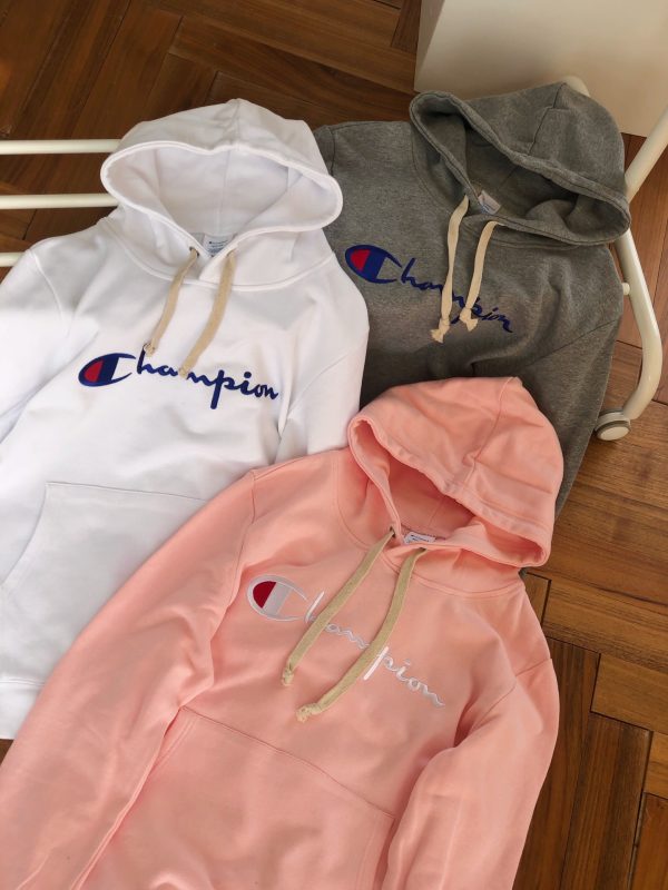 Premium Quality Champion Sweatshirts Yellow Cotton Embroidered Luxury