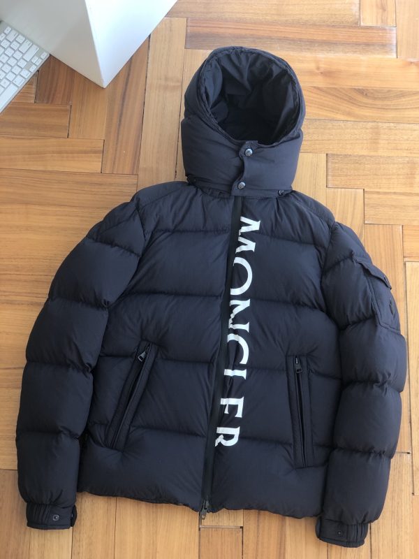Premium Moncler Down Jackets Black Polyester Classic Style
