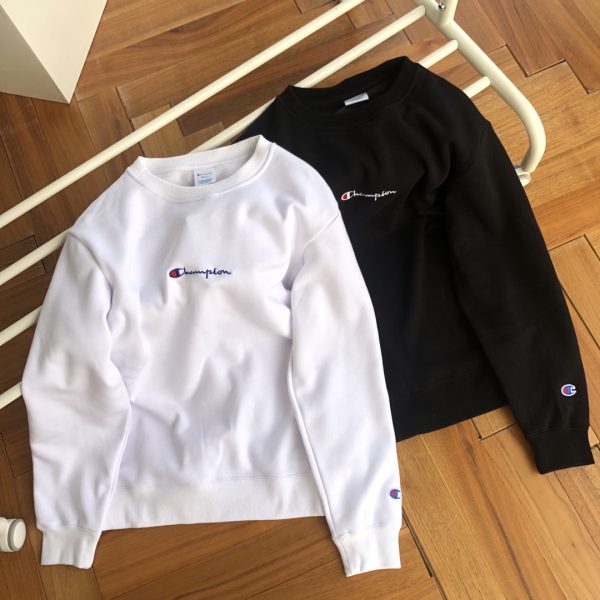 Premium Champion Sweatshirts Black Fleece Logo Luxury