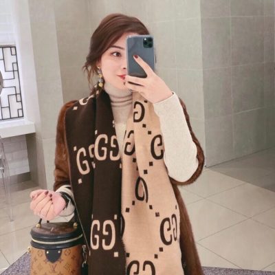 Premium Gucci Scarf Wool Jacquard Style
